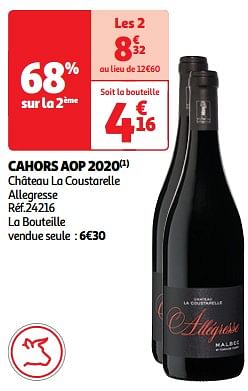 Cahors aop 2020 château la coustarelle allegresse