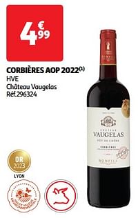 Corbières aop 2022 hve château vaugelas-Rode wijnen