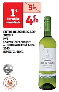 Entre deux mers aop 2023 hve château tour de bonnet-Witte wijnen