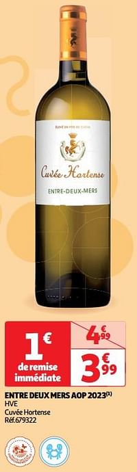 Entre deux mers aop 2023 hve cuvée hortense-Witte wijnen