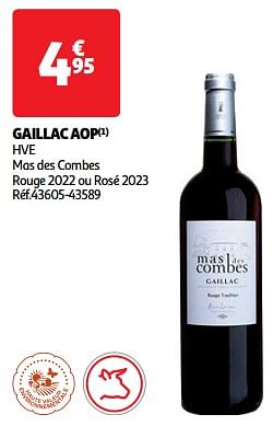 Gaillac aop hve mas des combes rouge 2022 ou rosé 2023