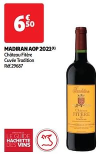 Madiran aop 2021 château fitère cuvée tradition-Rode wijnen