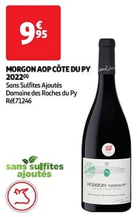 Morgon aop côte du py 2022 sans sulfites ajoutés domaine des roches du py-Rode wijnen