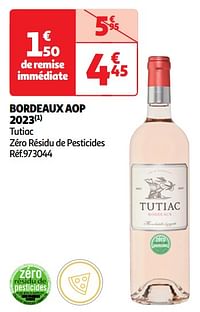 Bordeaux aop 2023 tutiac zéro résidu de pesticides-Rosé wijnen