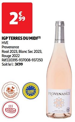 Igp terres du midi hve provenance