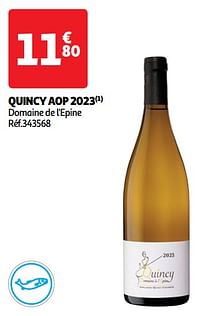 Quincy aop 2023 domaine de l`epine-Witte wijnen