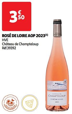 Rosé de loire aop 2023 hve château de champteloup