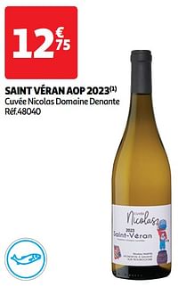 Saint véran aop 2023 cuvée nicolas domaine denante-Witte wijnen