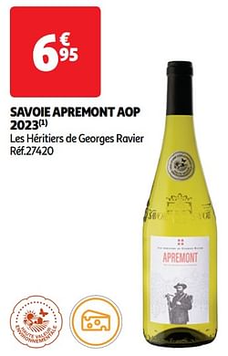 Savoie apremont aop 2023 les héritiers de georges ravier