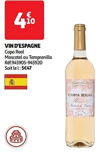 Vin d`espagne copa real moscatel ou tempranillo-Witte wijnen