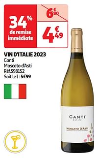 Vin d`italie 2023 canti moscato d`asti-Witte wijnen