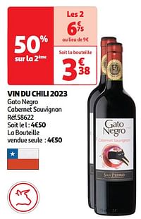 Vin du chili 2023 gato negro cabernet sauvignon-Rode wijnen