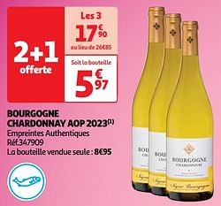 Bourgogne chardonnay aop 2023 empreintes authentiques