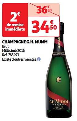 Champagne g.h. mumm brut millésimé 2016