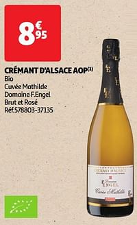 Crémant d`alsace aop bio cuvée mathilde domaine f.engel-Schuimwijnen