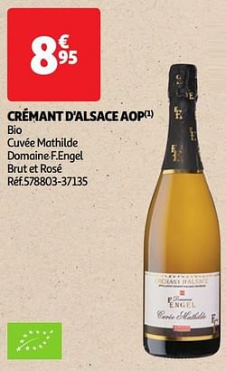 Crémant d`alsace aop bio cuvée mathilde domaine f.engel