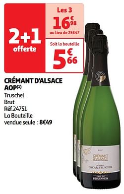 Crémant d`alsace aop truschel brut