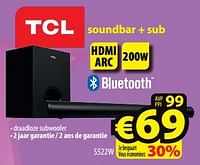 Tcl soundbar + sub s522w-TCL