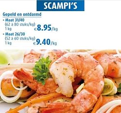 Scampi’s gepeld en ontdarmd