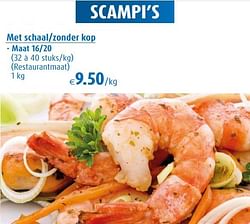 Scampi’s met schaal-zonder kop