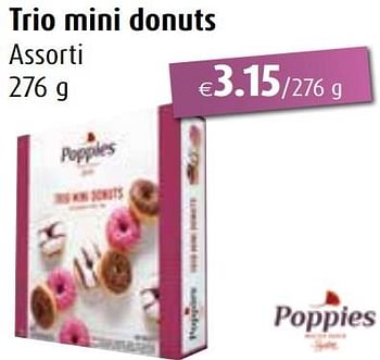 Promoties Trio mini donuts - Poppies - Geldig van 01/09/2024 tot 30/09/2024 bij Aronde