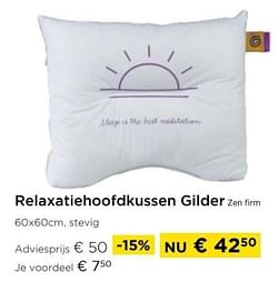 Relaxatiehoofdkussen gilder zen firm