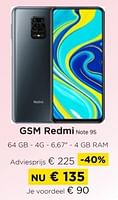 Promoties Xiaomi gsm redmi note 9s - Xiaomi - Geldig van 01/09/2024 tot 30/09/2024 bij Molecule