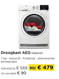 Droogkast aeg t6dbg72p-AEG