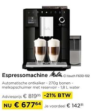 Espressomachine melitta cl touch f630-102-Melitta