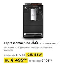 Espressomachine melitta latticia ot f300-100-Melitta