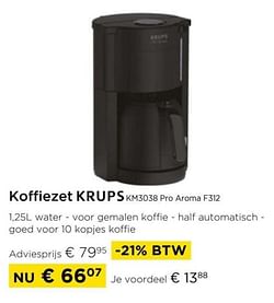 Koffiezet krups km3038 pro aroma f312