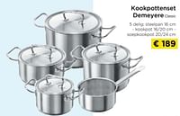 Promoties Kookpottenset demeyere classic - Demeyere - Geldig van 01/09/2024 tot 30/09/2024 bij Molecule