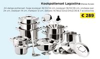 Kookpottenset lagostina sfisiosa acciaio-Lagostina