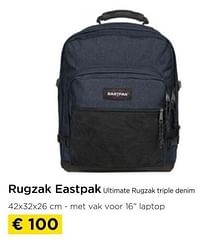 Rugzak eastpak ultimate rugzak triple denim-Eastpak