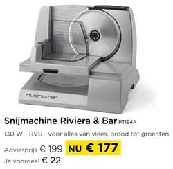 Snijmachine riviera + bar pt194a