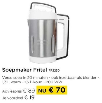 Promoties Soepmaker fritel fr2250 - Fritel - Geldig van 01/09/2024 tot 30/09/2024 bij Molecule