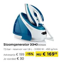 Stoomgenerator domo do1022s-Domo elektro