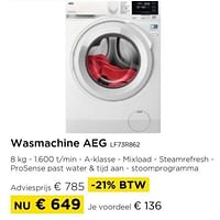 Wasmachine aeg lf73r862-AEG