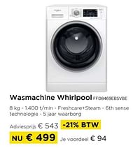 Wasmachine whirlpool ffd8469ebsvbe-Whirlpool