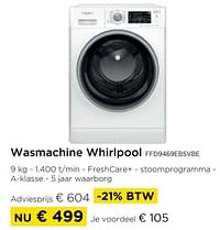 Wasmachine whirlpool ffd9469ebsvbe-Whirlpool