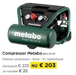 Compressor metabo 180-5 w of