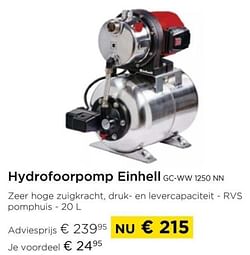 Hydrofoorpomp einhell gc-ww 1250 nn