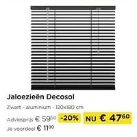 Promoties Jaloezieën decosol - Decosol - Geldig van 01/09/2024 tot 30/09/2024 bij Molecule