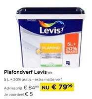 Promoties Plafondverf levis wit - Levis - Geldig van 01/09/2024 tot 30/09/2024 bij Molecule