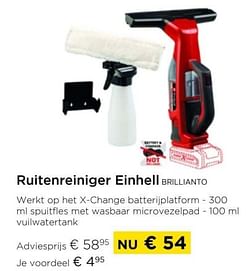 Ruitenreiniger einhell brillianto