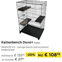 Kattenbench duvo+ topline-Duvo