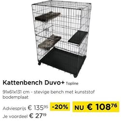 Kattenbench duvo+ topline