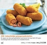 Ambachtelijke grijzegarnaalkroketten-Huismerk - Bofrost