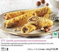 Promoties Gevulde pannenkoekjes met hazelnootpasta - Huismerk - Bofrost - Geldig van 02/09/2024 tot 02/03/2025 bij Bofrost