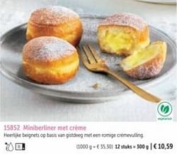 Miniberliner met crème